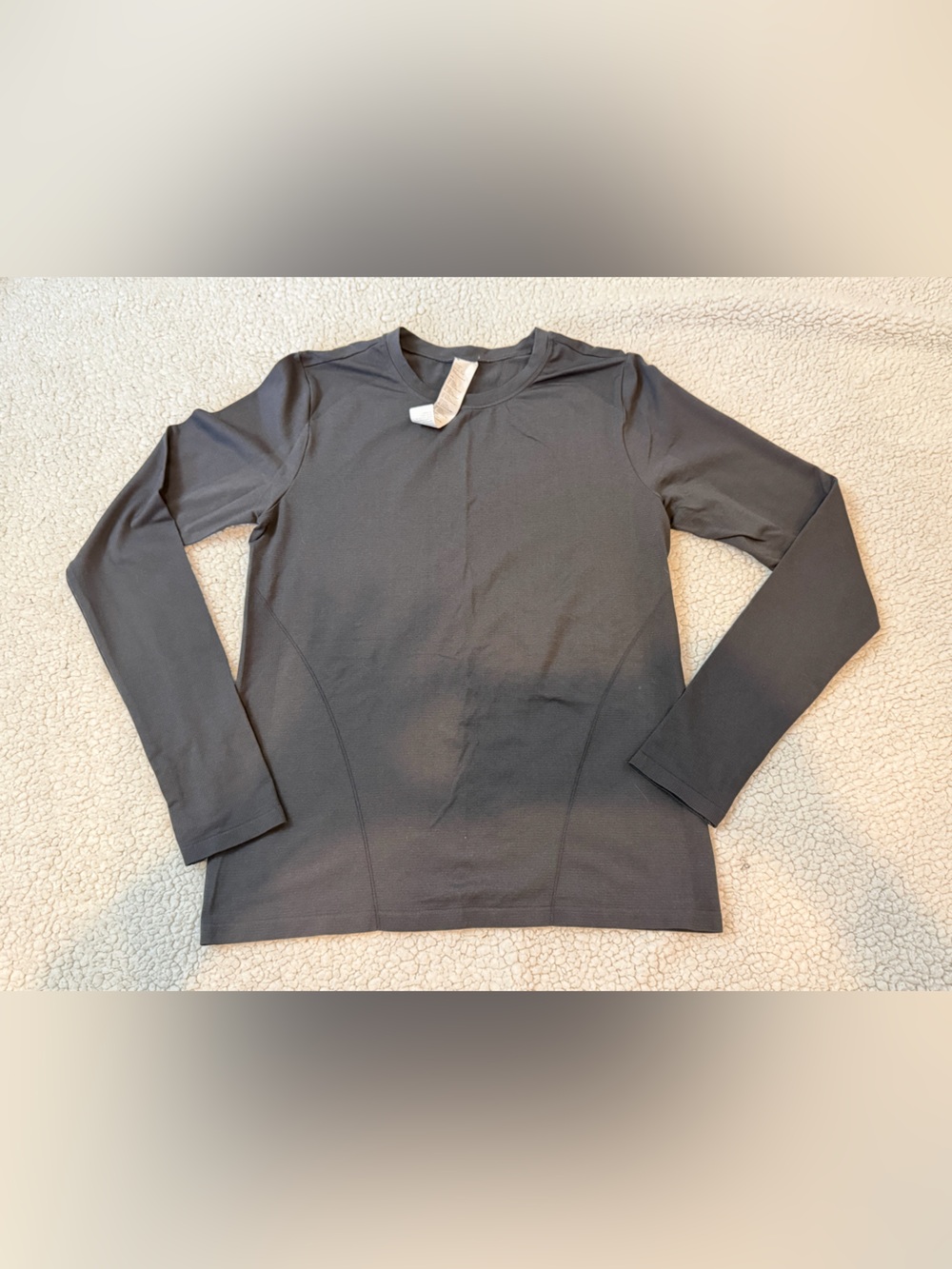 Fabletics Charcoal Long-Sleeve Crewneck Top